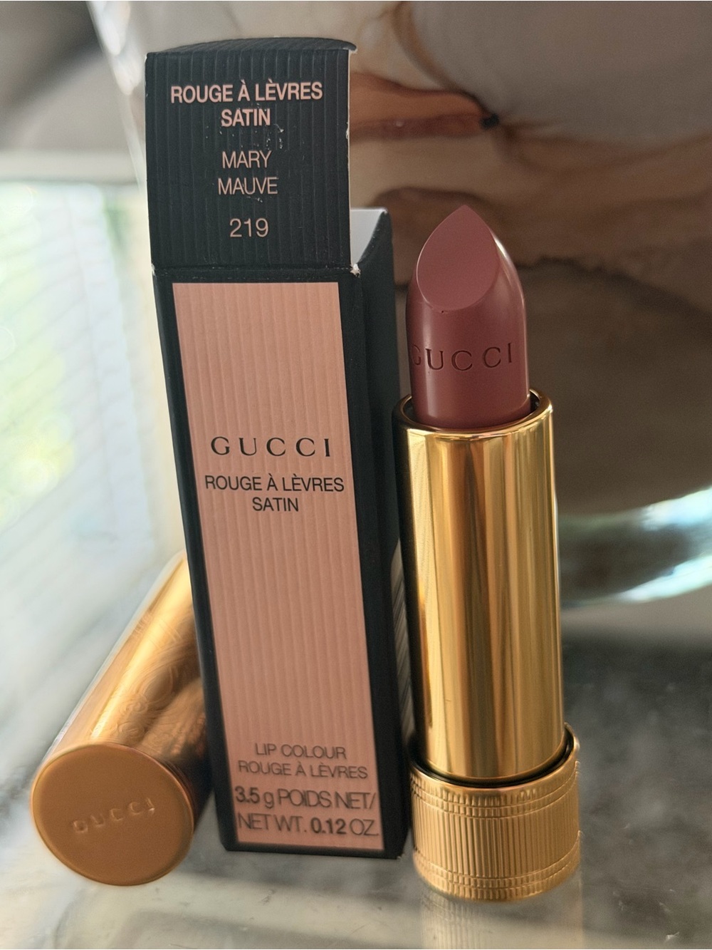 Gucci Rouge à Lèvres Satin Lipstick — Mary Mauve 219 - Picture 3 of 4